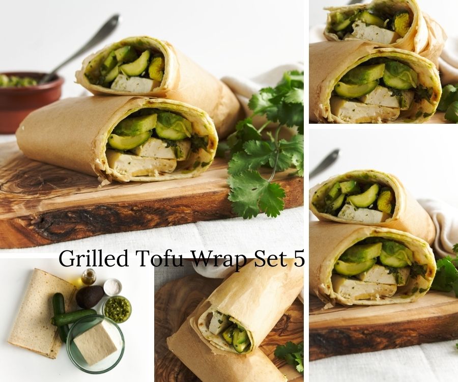 Grilled Tofu and Zucchini Wrap - Set 5