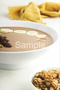 Chocolate Peanut Butter Banana Smoothie Bowl - Set 2