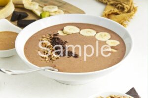 Chocolate Peanut Butter Banana Smoothie Bowl - Set 2