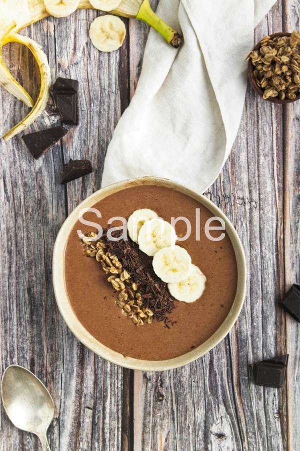 Chocolate Peanut Butter Banana Smoothie Bowl - Set 5