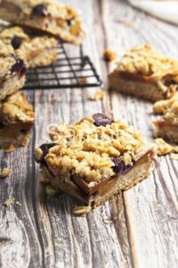 Vegan Peach Blueberry Crumble Bars - Set 1