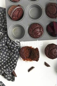 Vegan Chocolate Beet Muffins - Set 4