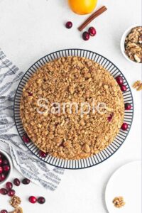 Vegan Cranberry Walnut Coffee Cake - Set 1