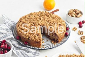 Vegan Cranberry Walnut Coffee Cake - Set 1