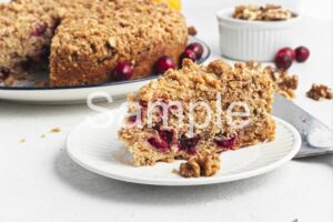 Vegan Cranberry Walnut Coffee Cake - Set 1