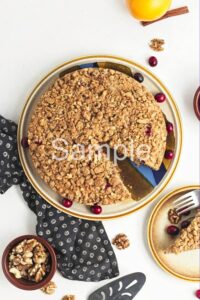 Vegan Cranberry Walnut Coffee Cake - Set 3