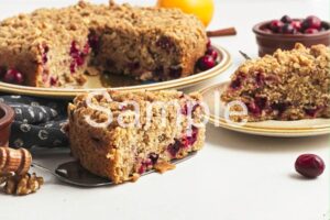 Vegan Cranberry Walnut Coffee Cake - Set 3