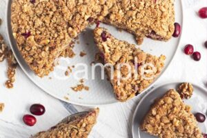 Vegan Cranberry Walnut Coffee Cake - Set 4