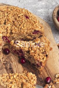Vegan Cranberry Walnut Coffee Cake - Set 5