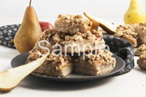 Vegan Gluten Free Pear Crumble Bars - Set 4