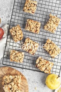 Vegan Gluten Free Pear Crumble Bars - Set 5