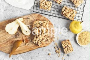 Vegan Gluten Free Pear Crumble Bars - Set 5