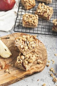 Vegan Gluten Free Pear Crumble Bars - Set 5