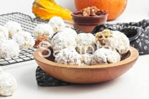 Vegan Pumpkin Pecan Wedding Cookies (aka polvorones)  - Set 2