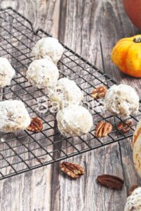 Vegan Pumpkin Pecan Wedding Cookies (aka polvorones)  - Set 3