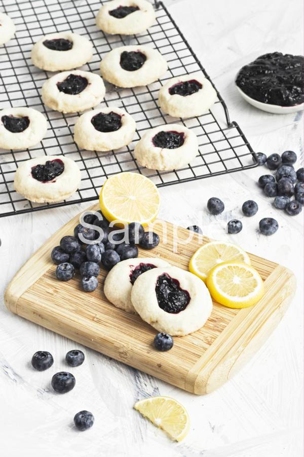 Vegan Blueberry Lemon Thumbprints - Set 4