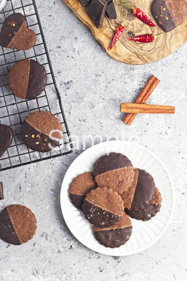 Spiced Vegan Chocolate Cookies - Set 1