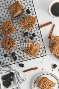 Vegan Blackberry Coffee Cake - Set 1