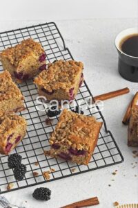 Vegan Blackberry Coffee Cake - Set 1