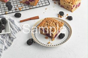 Vegan Blackberry Coffee Cake - Set 1