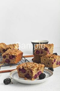 Vegan Blackberry Coffee Cake - Set 1