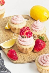 Strawberry Lemonade Cupcakes - Set 4