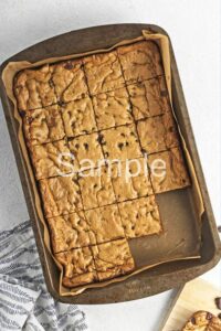 Vegan Chocolate Chip Cookie Bars - Set 1