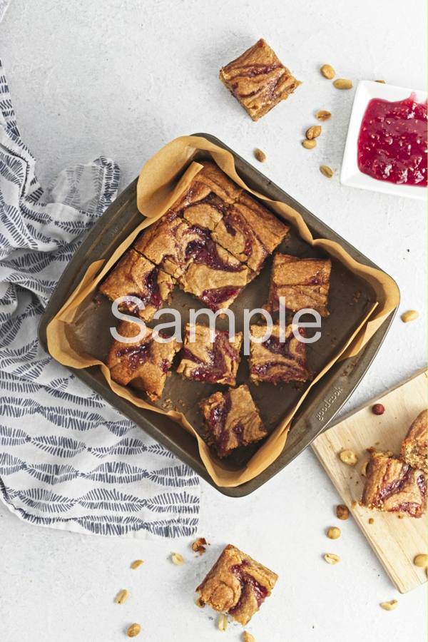 Vegan PB and Jam Blondies - Set 1