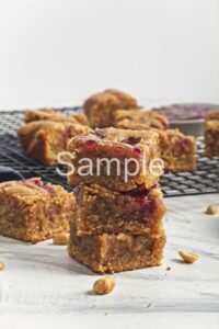 Vegan PB and Jam Blondies - Set 3