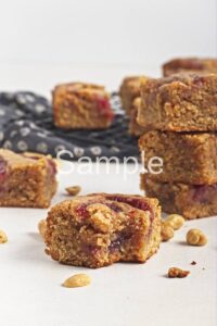 Vegan PB and Jam Blondies - Set 4