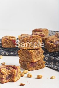 Vegan PB and Jam Blondies - Set 4