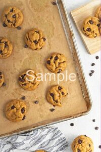 Vegan Pumpkin Chocolate Chip Cookies - Set 1