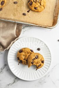 Vegan Pumpkin Chocolate Chip Cookies - Set 2