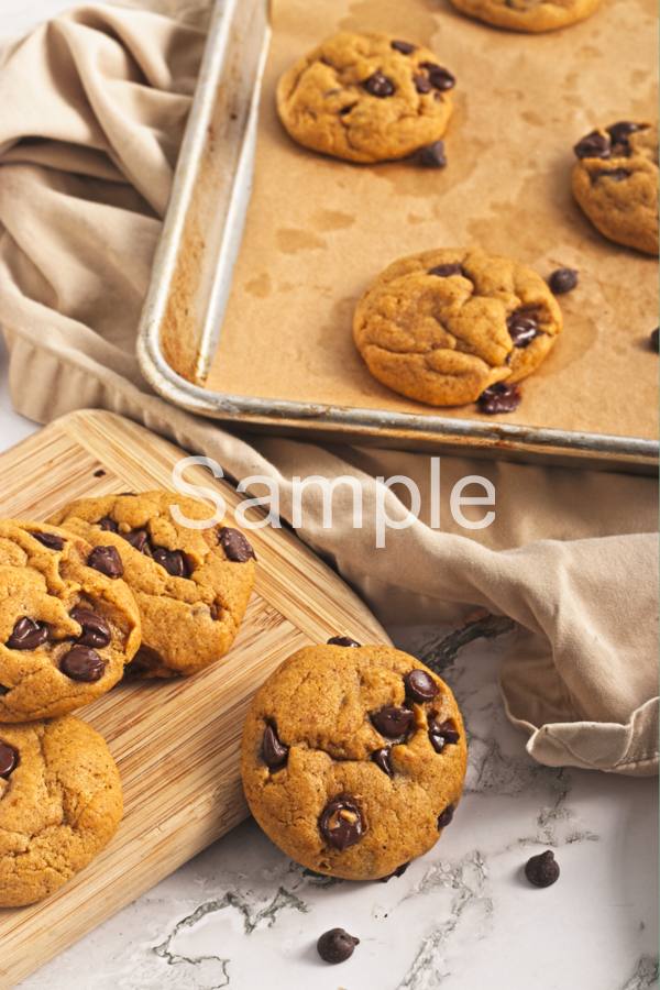 Vegan Pumpkin Chocolate Chip Cookies - Set 2