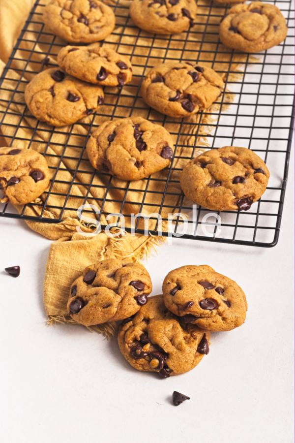 Vegan Pumpkin Chocolate Chip Cookies - Set 4