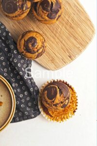 Vegan Pumpkin Chocolate Swirl Muffins - Set 3