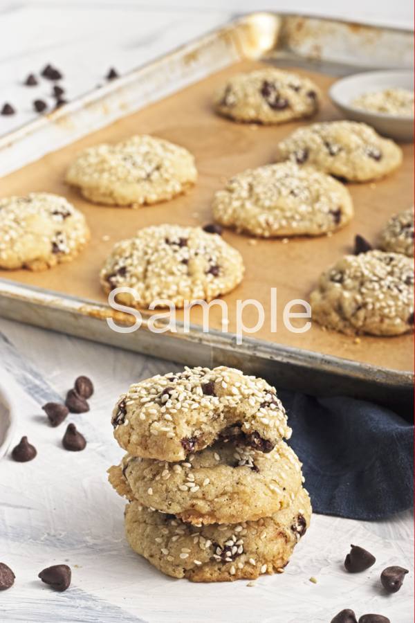 Vegan Sesame Chip Cookies - Set 4