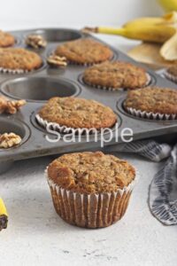 Buckwheat Banana Nut Muffins - Set 1