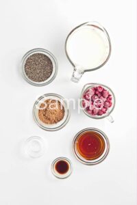 Chocolate Raspberry Chia Pudding - Set 5