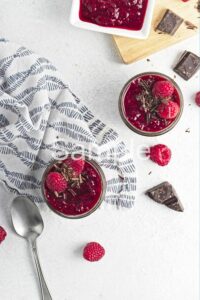 Chocolate Raspberry Chia Pudding - Set 1