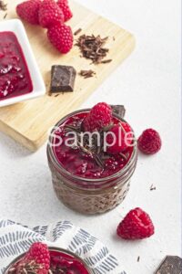 Chocolate Raspberry Chia Pudding - Set 1