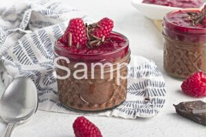 Chocolate Raspberry Chia Pudding - Set 1