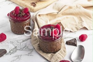 Chocolate Raspberry Chia Pudding - Set 2