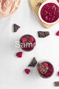 Chocolate Raspberry Chia Pudding - Set 3