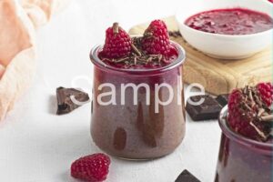 Chocolate Raspberry Chia Pudding - Set 3