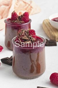 Chocolate Raspberry Chia Pudding - Set 3