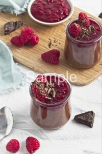 Chocolate Raspberry Chia Pudding - Set 4