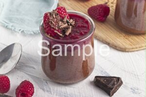 Chocolate Raspberry Chia Pudding - Set 4