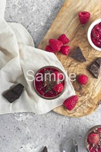 Chocolate Raspberry Chia Pudding - Set 5