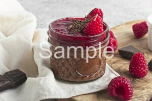 Chocolate Raspberry Chia Pudding - Set 5